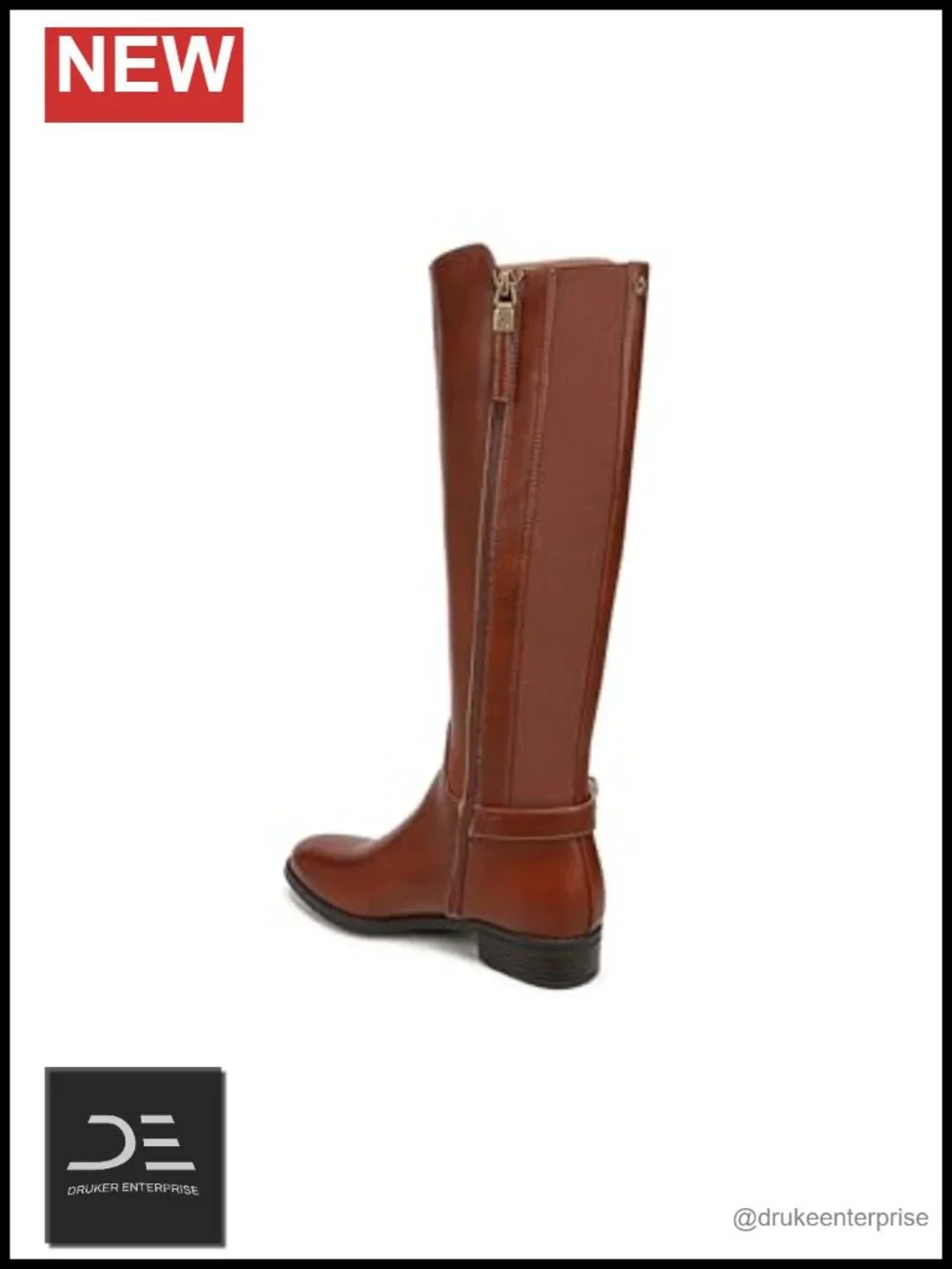 Over-the-Knee Riding Boots with Buckle Detail
